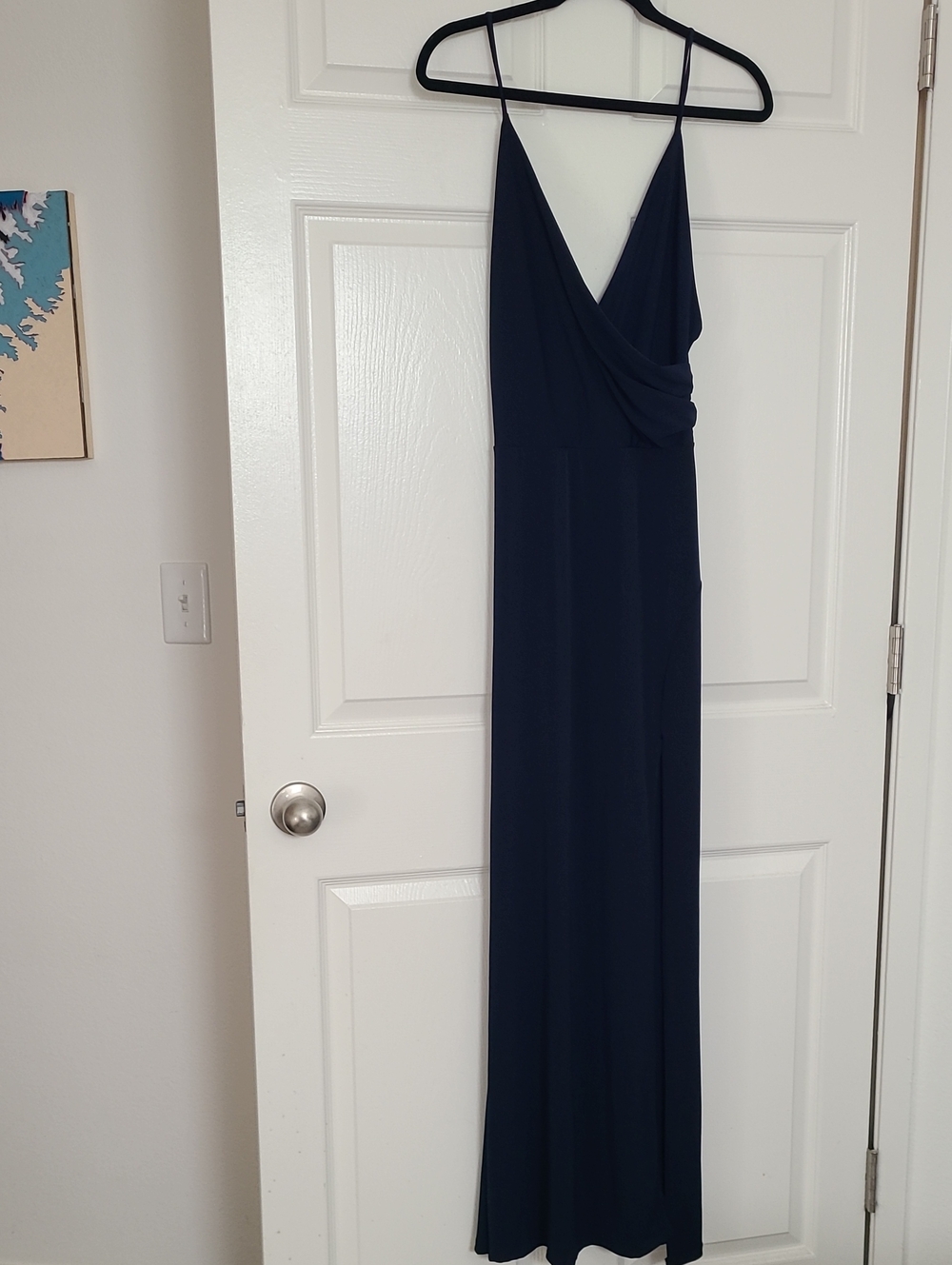 Fashion Nova Deep Navy Spaghetti-Strap Maxi Dress